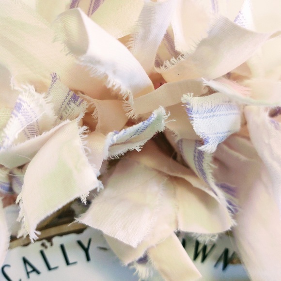 Hand Crafted Easter Fabric Rag Wreath, Pink & Purple, Carrot Patch Sign, 18" - Picture 6 of 11